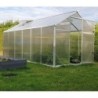 Gampre Serre de jardin en polycarbonate Gris 9.8m²
