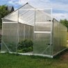 Gampre Serre de jardin en polycarbonate Gris 9.8m²