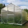 Gampre Serre de jardin en polycarbonate Gris 9.8m²