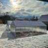 Gampre Serre de jardin en polycarbonate Gris 14.3m²