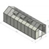 Gampre Serre de jardin en polycarbonate Gris 14.3m²