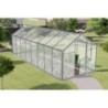 Gampre Serre de jardin en polycarbonate Gris 12.54m²