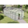 Gampre Serre de jardin en polycarbonate Gris 11m²