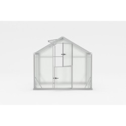 Gampre Serre de jardin en polycarbonate Gris 11m²