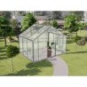 Gampre Serre de jardin en polycarbonate Gris 6.38m²