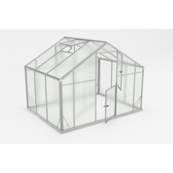 Gampre Serre de jardin en polycarbonate Gris 6.38m²
