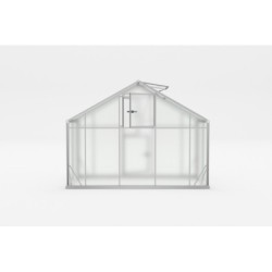 Gampre Serre de jardin en polycarbonate Gris 8.41m²