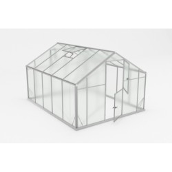 Gampre Serre de jardin en polycarbonate Gris 10.44m²