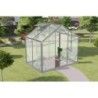 Gampre Serre de jardin en polycarbonate Gris 3.3m²