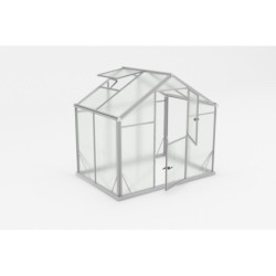 Gampre Serre de jardin en polycarbonate Gris 3.3m²