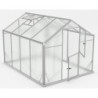 Gampre Serre de jardin en polycarbonate Gris 3.3m²