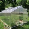 Gampre Serre de jardin en polycarbonate Gris 9.8m²
