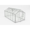 Gampre Serre de jardin en polycarbonate Gris 9.8m²