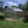 Gampre Serre de jardin en polycarbonate Gris 9.8m²