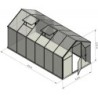 Gampre Serre de jardin en polycarbonate Gris 9.8m²