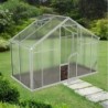 Gampre Serre de jardin en polycarbonate Gris 4.35m²