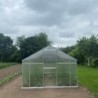 Gampre Serre de jardin en polycarbonate Gris 12.5m²