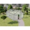 Gampre Serre de jardin en polycarbonate Gris 12.5m²