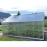 Gampre Serre de jardin en polycarbonate Gris 12.5m²