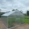 Gampre Serre de jardin en polycarbonate Gris 12.5m²