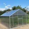 Gampre Serre de jardin en polycarbonate Gris 12.5m²