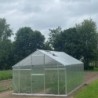 Gampre Serre de jardin en polycarbonate Gris 12.5m²
