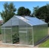 Gampre Serre de jardin en polycarbonate Gris 12.5m²