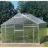 Gampre Serre de jardin en polycarbonate Gris 12.5m²