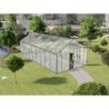 Gampre Serre de jardin en polycarbonate Gris 18.60m²