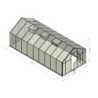 Gampre Serre de jardin en polycarbonate Gris 18.60m²