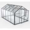 Gampre Serre de jardin en verre Gris 7.92m²