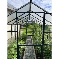 Gampre Serre de jardin en verre Gris 7.92m²