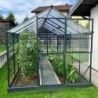 Gampre Serre de jardin en verre Gris 9.8m²