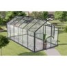 Gampre Serre de jardin en verre Gris 9.8m²