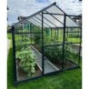 Gampre Serre de jardin en verre Gris 9.8m²