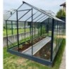 Gampre Serre de jardin en verre Gris 9.8m²