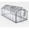 Gampre Serre de jardin en verre Gris 11m²
