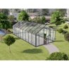 Gampre Serre de jardin en verre Gris 18.60m²