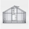 Gampre Serre de jardin en verre Gris 18.60m²