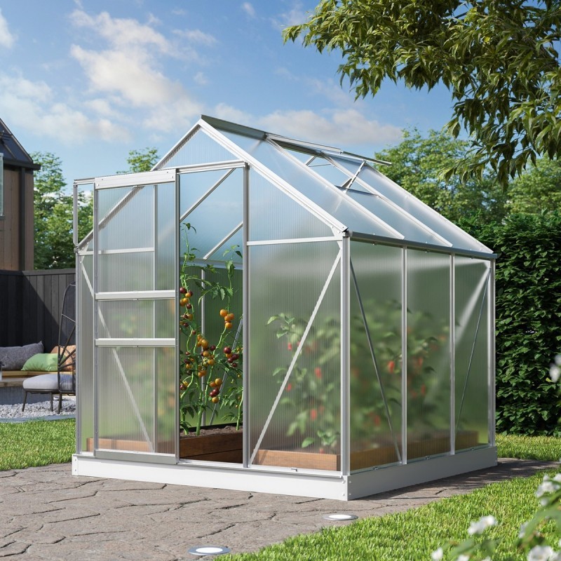Vitavia Serre de jardin en polycarbonate Gris 3.8m²