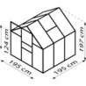 Vitavia Serre de jardin en polycarbonate Noir 3.8m²