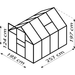 Vitavia Serre de jardin en polycarbonate Noir 5m²