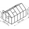 Vitavia Serre de jardin en polycarbonate Gris 6.2m²