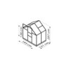 Vitavia Serre de jardin en polycarbonate Gris 2,5m²