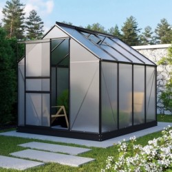 Vitavia Serre de jardin en polycarbonate Noir 5m²