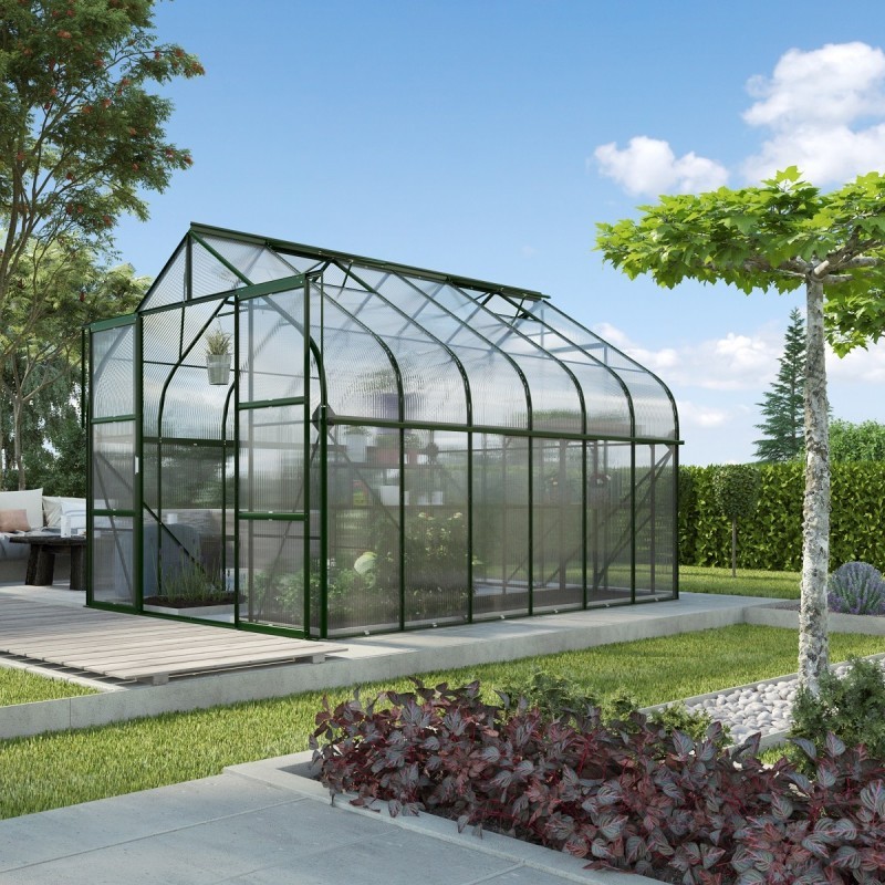 Vitavia Serre de jardin en polycarbonate Vert 9.9m² Vitavia Serre de jardin en polycarbonate Vert 9.9m²