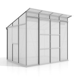 Vitavia Serre de jardin en polycarbonate Gris 5.9m²