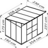 Vitavia Serre de jardin en polycarbonate Noir 5.9m²