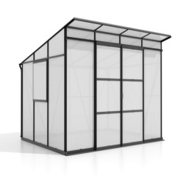 Vitavia Serre de jardin en polycarbonate Noir 7.6m²