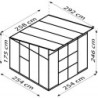 Vitavia Serre de jardin en polycarbonate Noir 7.6m²